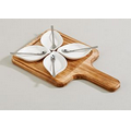 9 PC Petals Server Set w/ Wood Base & Spoon (12" x 7.75")